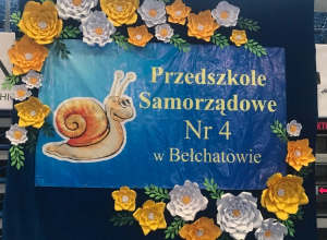 Baner z nazwą przedszkola.